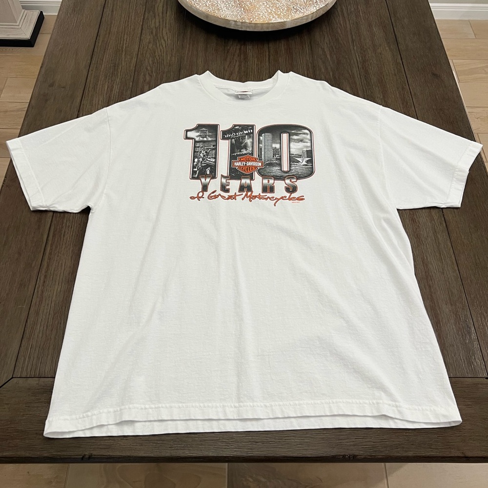 Vintage 2013 Harley Davidson T-Shirt 110 Years Edition